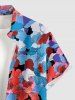 Colorful Flowers Print Matching Hawaii Beach Outfit For Couples - Rouge 