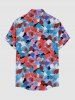 Colorful Flowers Print Matching Hawaii Beach Outfit For Couples - Rouge 