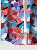Colorful Flowers Print Matching Hawaii Beach Outfit For Couples - Rouge 
