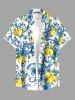 Lemon Flowers Print Matching Hawaii Beach Outfit For Couples -  