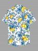 Lemon Flowers Print Matching Hawaii Beach Outfit For Couples -  