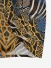 Leopard Snake Zebra Print Hawaii Convertible Beach Cover Up -  