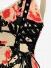 Skulls Flowers Print Lace Up Grommets Hawaii Tank Dress - Rouge 4X