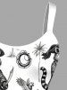 Raccoon Pirate Coconut Tree Ship Rudder Cruise Print Hawaii Tank Dress -  