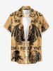 Skull Octopus Bat Print Matching Hawaii Beach Outfit For Couples - Bronze 