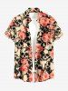 Skulls Flowers Print Matching Hawaii Beach Outfit For Couples -  