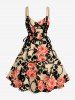 Skulls Flowers Print Matching Hawaii Beach Outfit For Couples -  