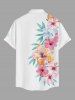 Hibiscus Flower Leaf Print Matching Hawaii Beach Outfit For Couples -  