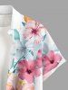 Hibiscus Flower Leaf Print Matching Hawaii Beach Outfit For Couples -  