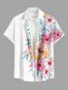 Hibiscus Flower Leaf Print Matching Hawaii Beach Outfit For Couples -  