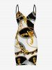 Geometric Graphic Flower Chain Print Matching Hawaii Beach Outfit For Couples -  