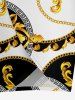 Geometric Graphic Flower Chain Print Matching Hawaii Beach Outfit For Couples -  