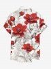 Flower Leaf Print Matching Hawaii Beach Outfit For Couples - Rouge Vineux 