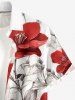 Flower Leaf Print Matching Hawaii Beach Outfit For Couples - Rouge Vineux 