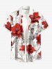 Flower Leaf Print Matching Hawaii Beach Outfit For Couples - Rouge Vineux 