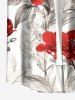 Flower Leaf Print Matching Hawaii Beach Outfit For Couples - Rouge Vineux 