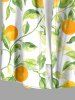 Orange Leaf Oil Painting Print Buttons Pocket Hawaii Shirt For Men -  