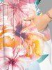 Hibiscus Flower Leaf Print Hawaii Split Pocket A Line Midi Dress -  