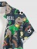 Cartoon Dinosaur Football Letters Print Matching Outfit For Couples -  