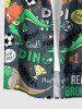 Cartoon Dinosaur Football Letters Print Matching Outfit For Couples -  