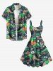 Cartoon Dinosaur Football Letters Print Matching Outfit For Couples -  