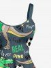 Cartoon Dinosaur Football Letters Print Matching Outfit For Couples -  
