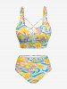 Coconut Tree Sea Waves Bird Print Matching Hawaii Beach Outfit For Couples -  