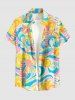 Coconut Tree Sea Waves Bird Print Matching Hawaii Beach Outfit For Couples -  