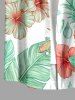Tropical Leaf Hibiscus Flower Pineapple Print Matching Hawaii Beach Outfit For Couples -  