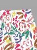 Ensemble de plage hawaïen assorti pour couple avec imprimé peinture de fleurs et feuilles - Rose  