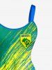 Robe débardeur imprimé aux couleurs du drapeau national pour match de football - Bleu L