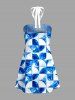 Geometric Tie Dye Print Matching Hawaii Beach Outfit For Couples -  