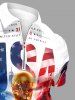 Patriotic American Flag Letters Trophy Print Matching Outfit For Couples -  
