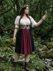 Robe grande taille style Renaissance médiévale à lacets, œillets, corset à volants et bordure en dentelle - Multi-F L | US 12