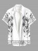 Daisy Flower Leaf Print Buttons Pocket Hawaii Shirt For Men -  