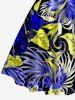 Robe débardeur Hawaï à imprimé fleur d'hibiscus et feuilles tropicales, avec bretelles croisées et nœud -  XS