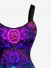 Robe débardeur à imprimé Galaxy Glitter 3D Ombre Hawaï - Pourpre  6X