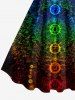 Robe débardeur à imprimé Galaxy Glitter 3D Ombre Hawaï - Pourpre  6X