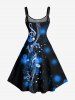 Ombre Light Spot Music Symbol Print Hawaii A Line Dress -  