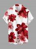 Flower Print Matching Hawaii Beach Outfit For Couples -  