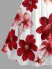 Flower Print Matching Hawaii Beach Outfit For Couples -  