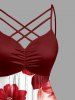 Flower Print Matching Hawaii Beach Outfit For Couples -  