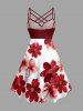 Flower Print Matching Hawaii Beach Outfit For Couples -  