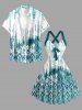 Ethnic Graphic Print Hawaii Halter Crisscross Strappy A Line Dress -  