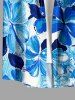 Hibiscus Flower Leaf Oil Painting Print Matching Hawaii Beach Outfit For Couples -  