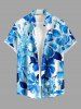 Hibiscus Flower Leaf Oil Painting Print Matching Hawaii Beach Outfit For Couples -  