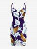 Tenue hawaïenne de plage assortie pour couple avec imprimé fleurs et feuilles - Concorde 