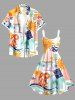 Coconut Tree Sun Flower Print Hawaii A Line Dress -  