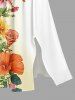 Hibiscus Flower Leaf Print Hawaii Split Pocket A Line Midi Dress -  