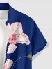 Tenue de plage hawaïenne assortie à imprimé floral pour couple - Cadetblue 